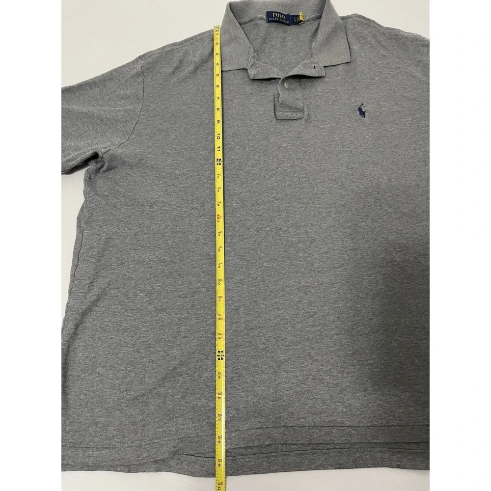 Polo Ralph Lauren Performance Classic Short Sleeve Shrt Gray Heather Stretch, XL